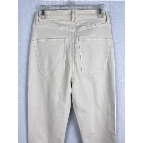 DL1961 Jeans Noor Straight Ultra High Rise Ivory Denim Modern Minimalist Capsule - Picture 4 of 9